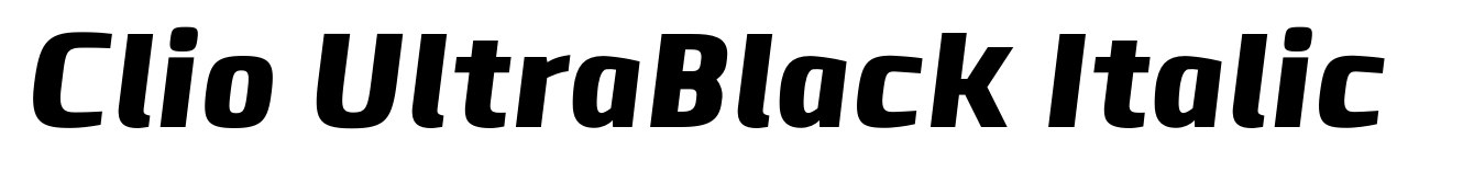 Clio UltraBlack Italic